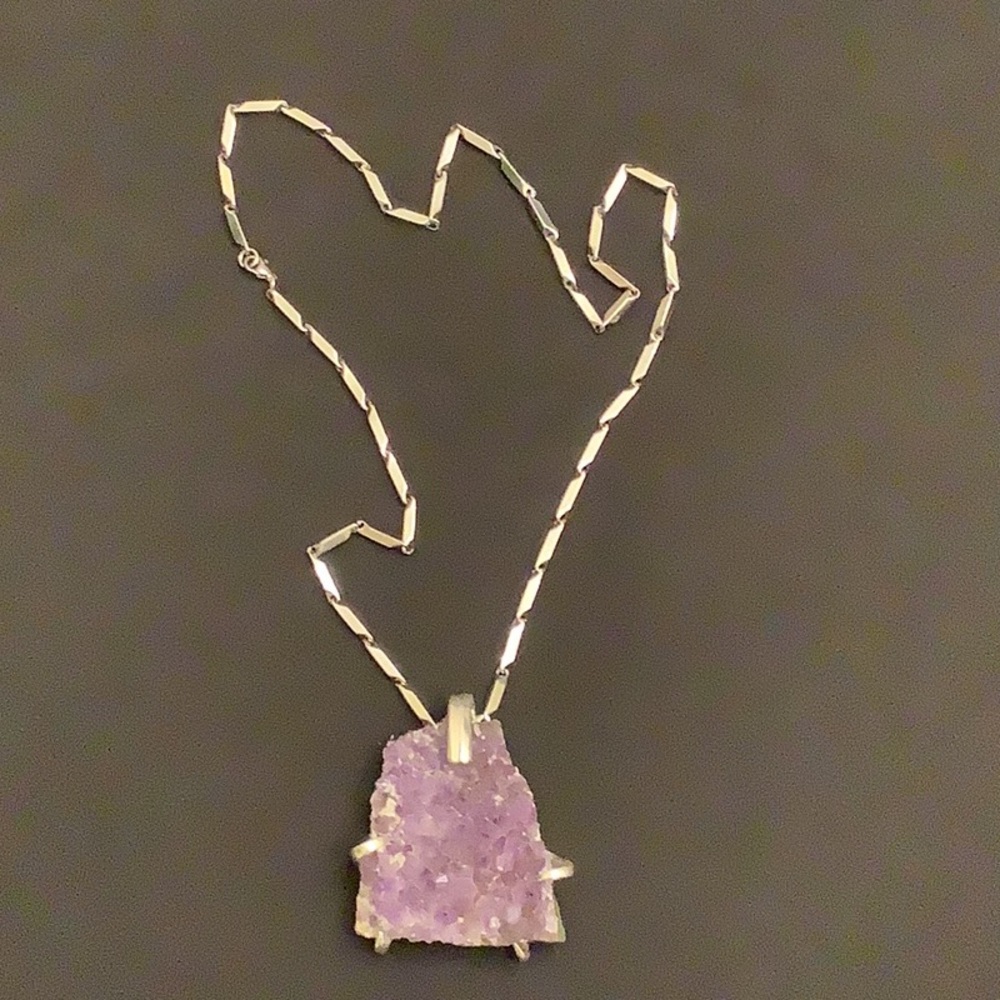 Genuine Amethyst Statement Necklace